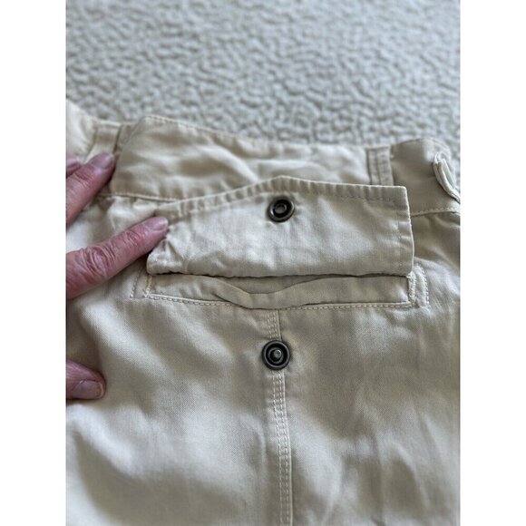 Dylan by True Grit Pants Womens Tencel Ivory Side Stripe Crop Ankle Relax Size 6 - Picture 5 of 8